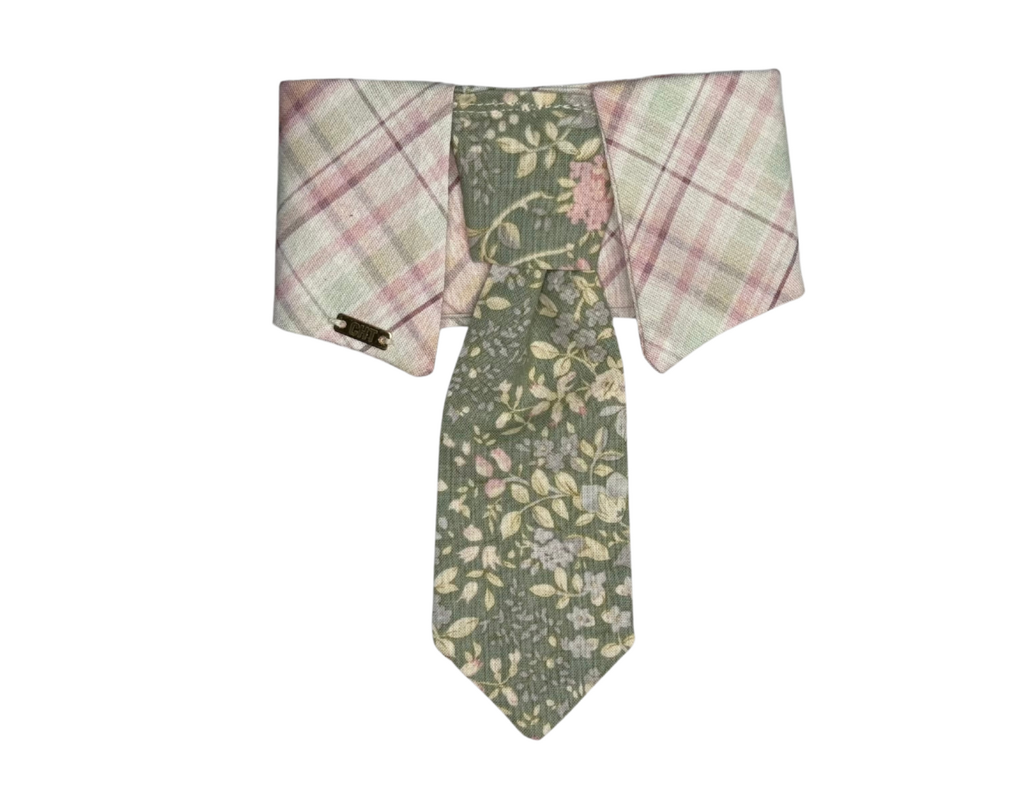 Petals & Plaid Gentleman Collar & Tie