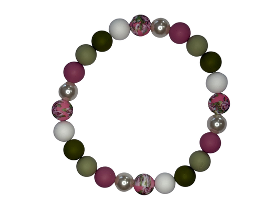 Petals & Plaid Beaded Collar