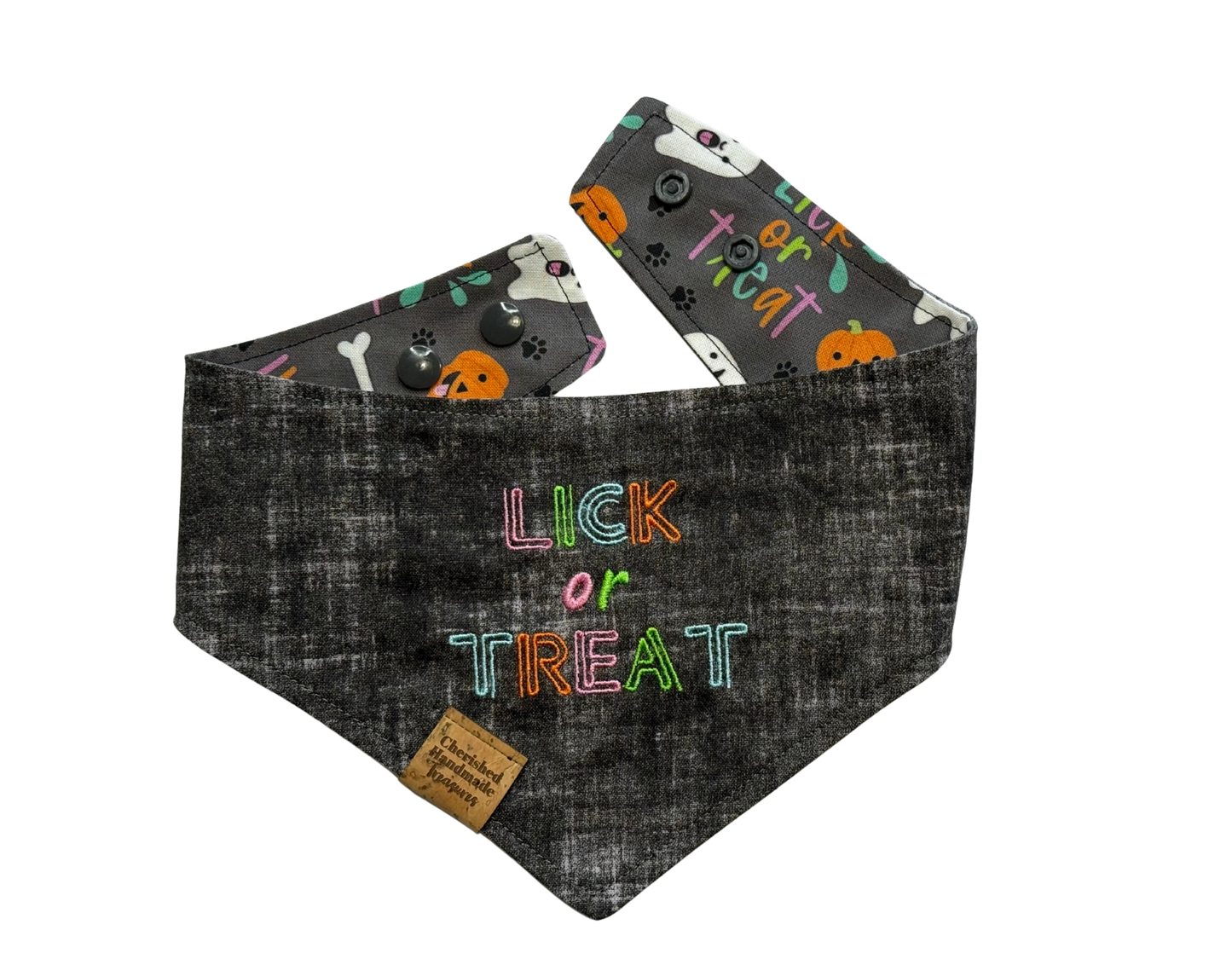 Lick or Treat Reversible Bandana
