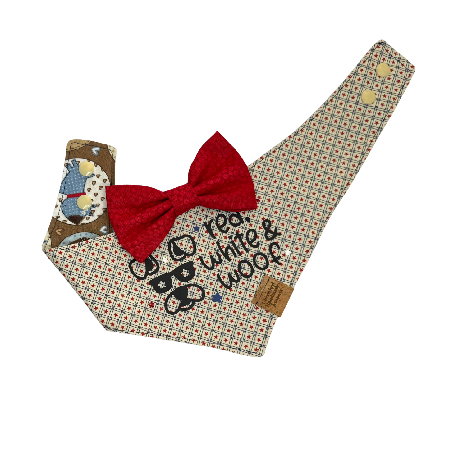 Red, White, & Woof Reversible Bandana