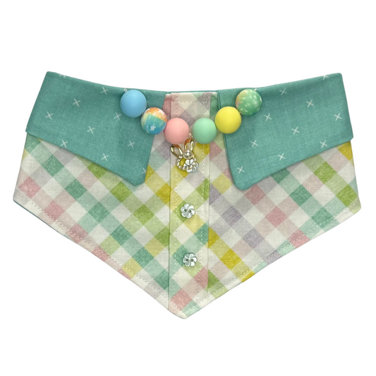 Garden Party Plaid Reversible Bandana