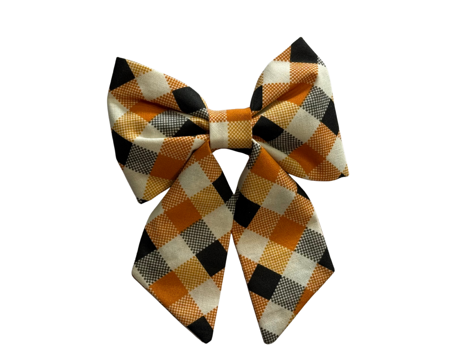 Halloween Plaid Sailor Bow