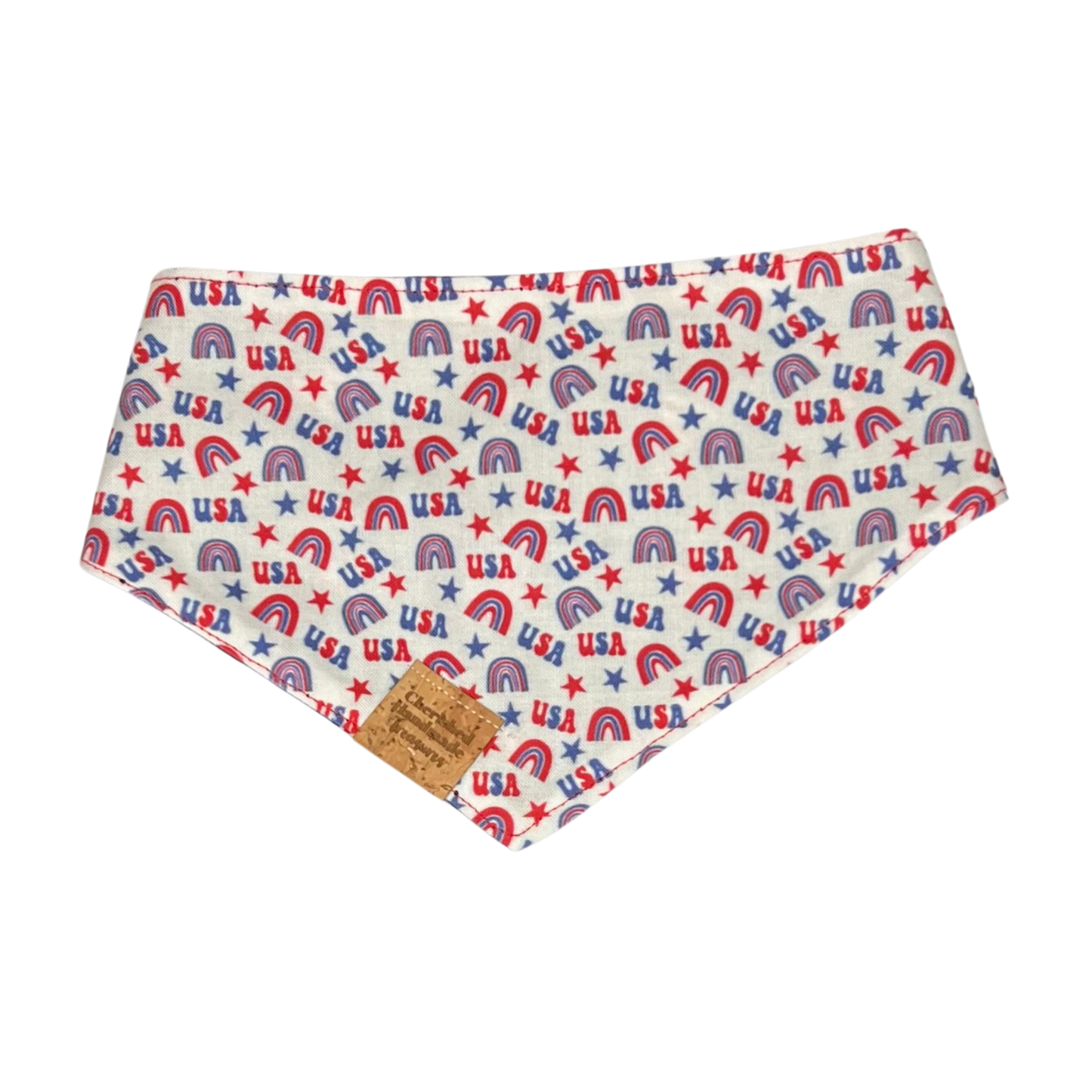 Red, White, & Sparkly Reversible Bandana