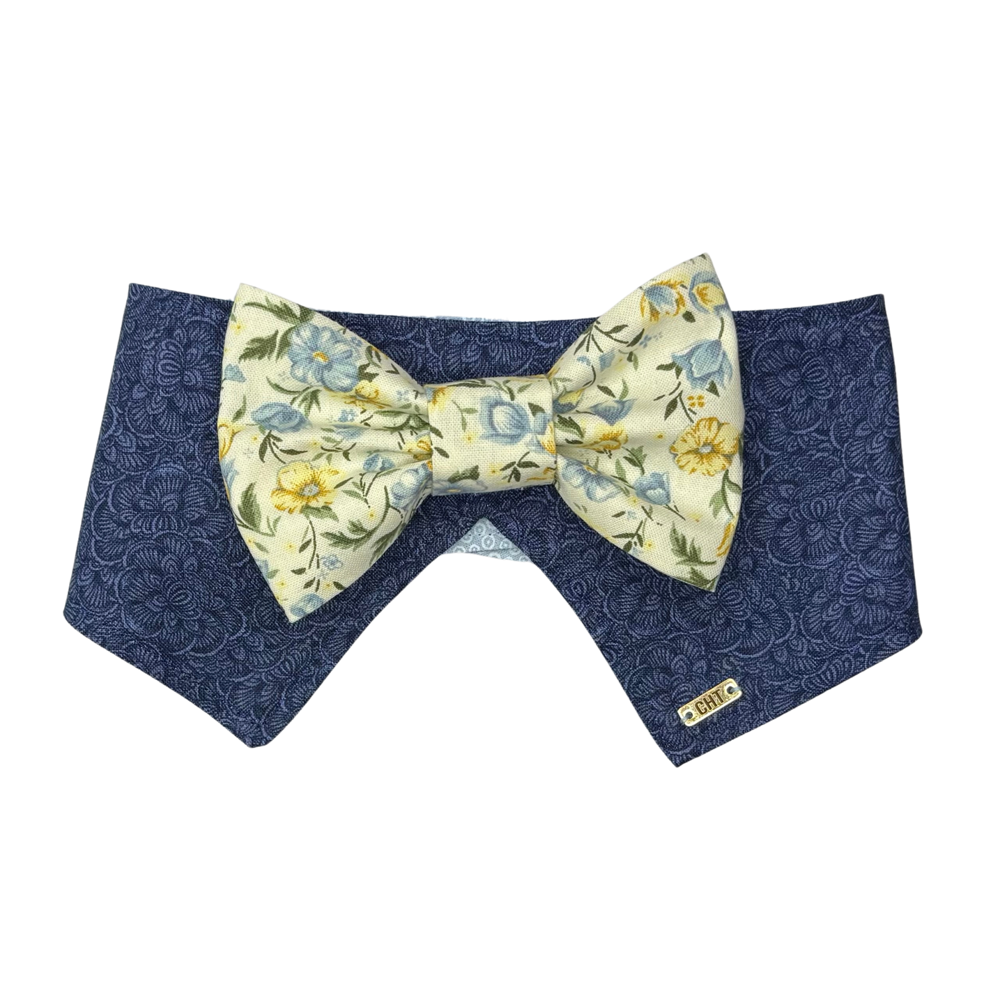 Bluebell Bow Collar & Bow Reversible Bandana