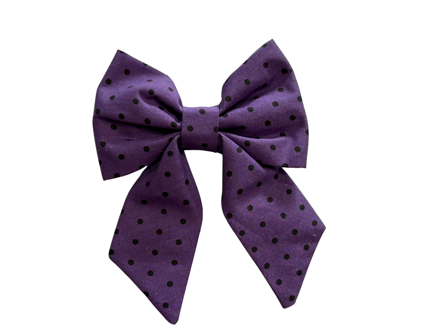 Purple Dot Sailor Bow